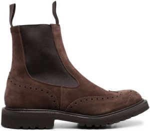 Tricker's Geperforeerde enkellaarzen Bruin