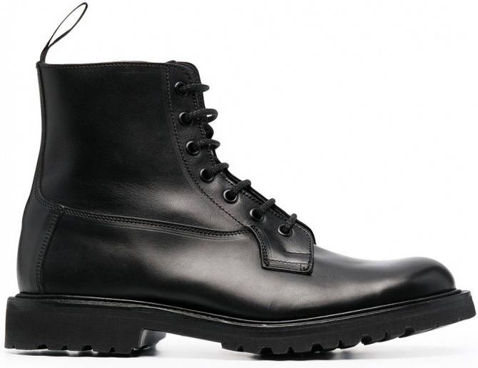 Tricker's Enkellaarzen met veters Zwart