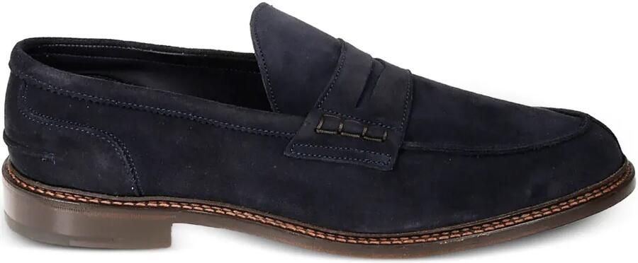Tricker's Adam suède loafers Blauw