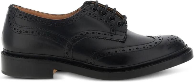 Tricker's Bourton brogue derby veterschoenen Zwart