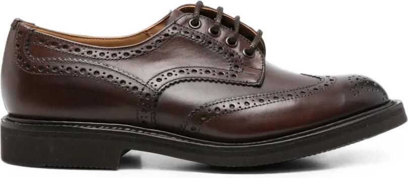 Tricker's Brogue leren derby schoenen Bruin