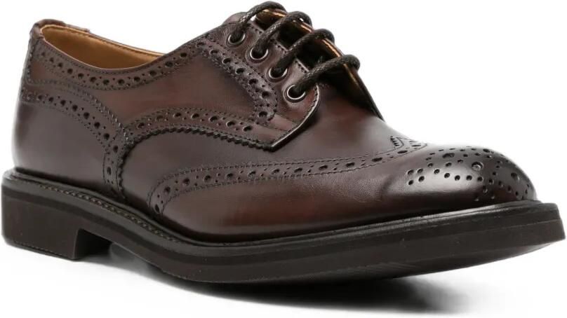 Tricker's Brogue leren derby schoenen Bruin - Foto 3