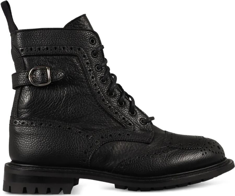Tricker's Combat boots met gespband Zwart