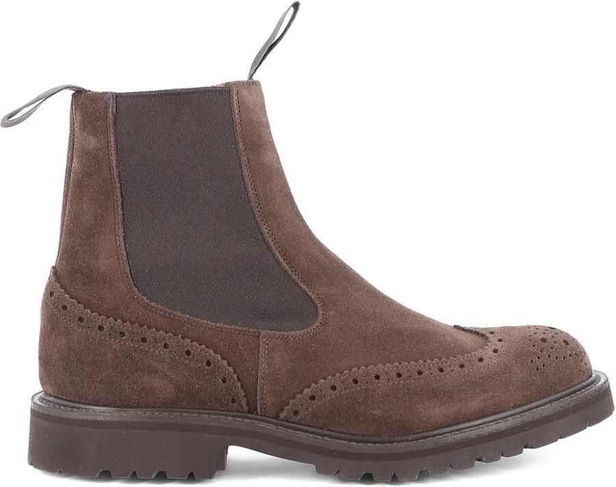 Tricker's Henry Chelsea laarzen met brogue detail Bruin
