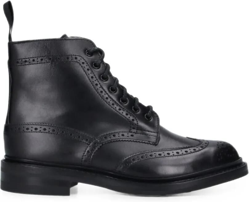 Tricker's Stephy veterlaarzen met brogue-detail Zwart