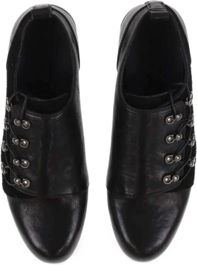 Troubled Waters Tracer leather derby shoes Zwart
