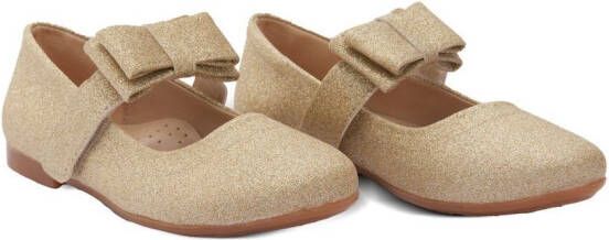 Tulleen Ballerina's met strikdetail Beige