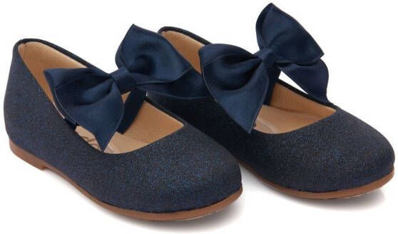 Tulleen Ballerina's met strikdetail Blauw