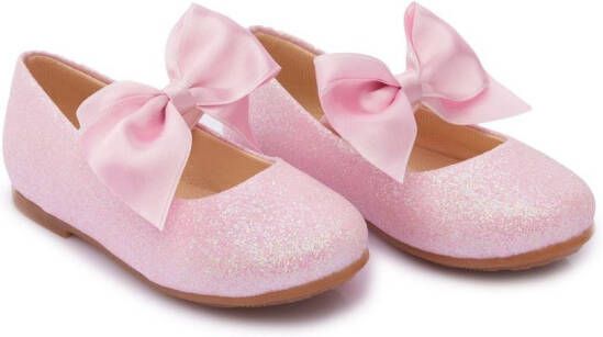 Tulleen Ballerina's met strikdetail Roze