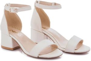Tulleen Sandalen met blokhak Wit