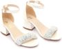 Tulleen Sandalen verfraaid met stras Beige - Thumbnail 1