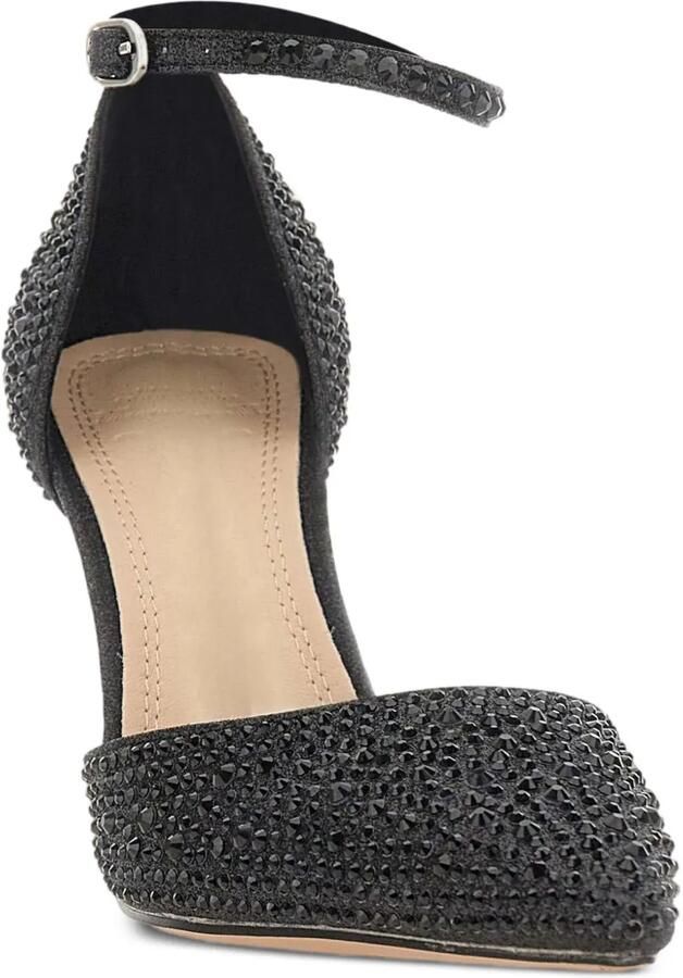 TWENTY FOURHAITCH 90 mm Gruis pumps met enkelbandje en stras Zwart - Foto 3