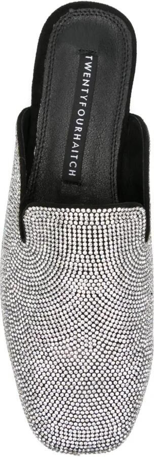 TWENTY FOURHAITCH AUkena slip-on muiltjes verfraaid met stras Zilver - Foto 4