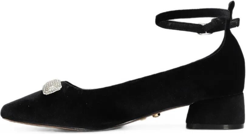 TWENTY FOURHAITCH Ballerina's verfraaid met kristallen en enkelbandje Zwart - Foto 5