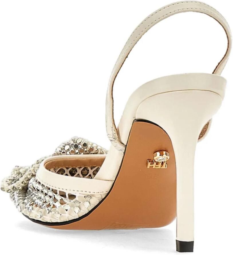 TWENTY FOURHAITCH Benirras mesh pumps verfraaid met stras Beige - Foto 2