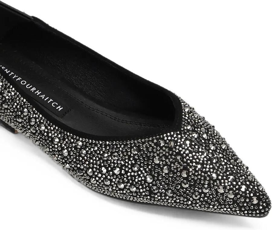 TWENTY FOURHAITCH Celyne platte pumps verfraaid met stras Zwart - Foto 2