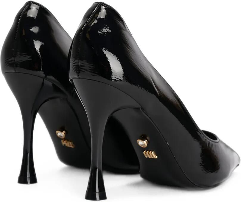 TWENTY FOURHAITCH Cyclor pumps met puntige neus en lakleren afwerking Zwart - Foto 4