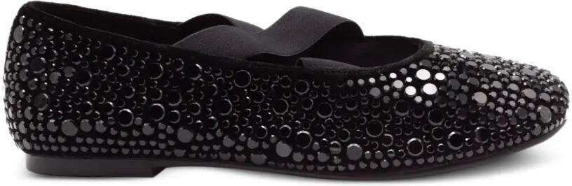 TWENTY FOURHAITCH Elastische ballerina's verfraaid met studs Zwart