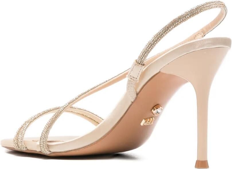 TWENTY FOURHAITCH Flamenco sandalen verfraaid met kristallen Beige - Foto 3