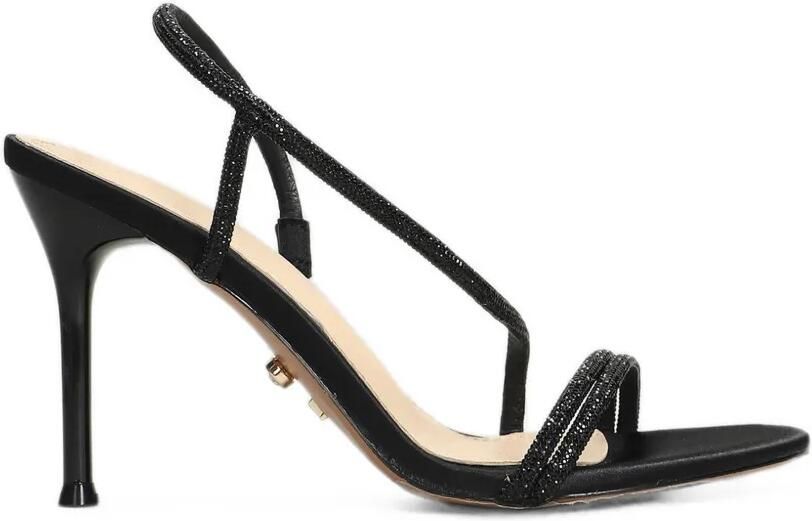 TWENTY FOURHAITCH Flamenco sandalen verfraaid met kristallen Zwart