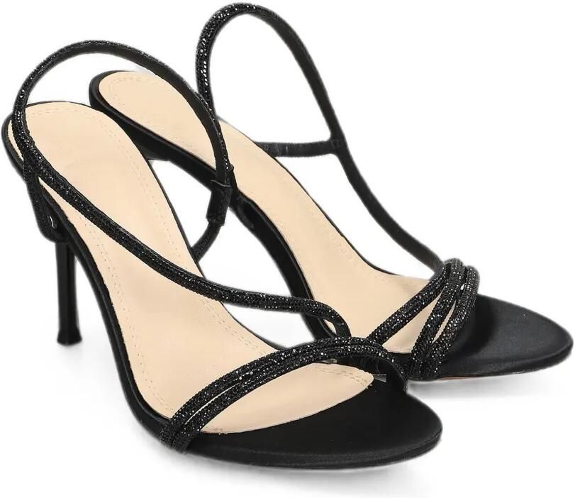 TWENTY FOURHAITCH Flamenco sandalen verfraaid met kristallen Zwart - Foto 3