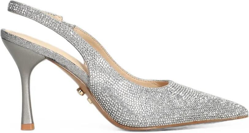 TWENTY FOURHAITCH Hivera slingback pumps verfraaid met kristallen Zilver