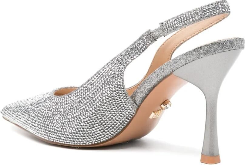 TWENTY FOURHAITCH Hivera slingback pumps verfraaid met kristallen Zilver - Foto 3