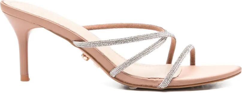 TWENTY FOURHAITCH Lovers sandalen verfraaid met kristallen Beige