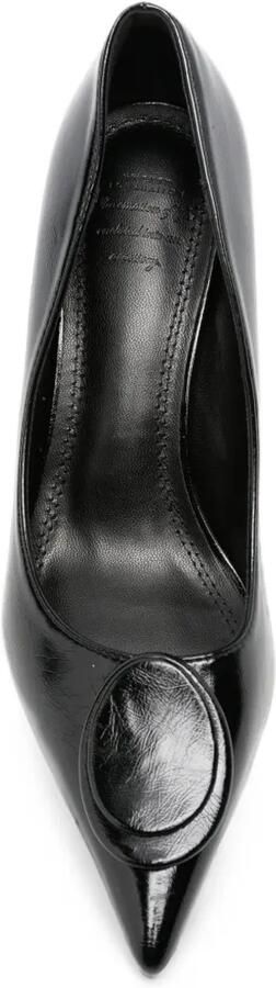 TWENTY FOURHAITCH Luvien pumps met puntige neus en plakkaat Zwart