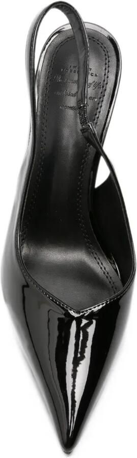 TWENTY FOURHAITCH patent-finish slingback pumps Zwart - Foto 4