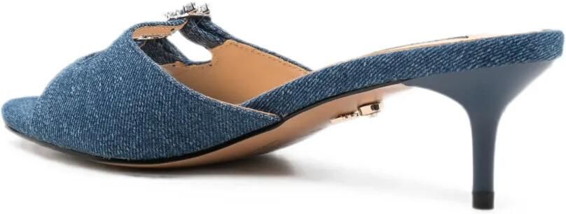 TWENTY FOURHAITCH Sabaudia denim sandalen verfraaid met kristallen Blauw - Foto 4