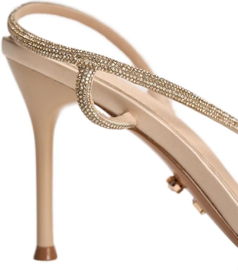 TWENTY FOURHAITCH Sandalen met bandje van stras Beige - Foto 2