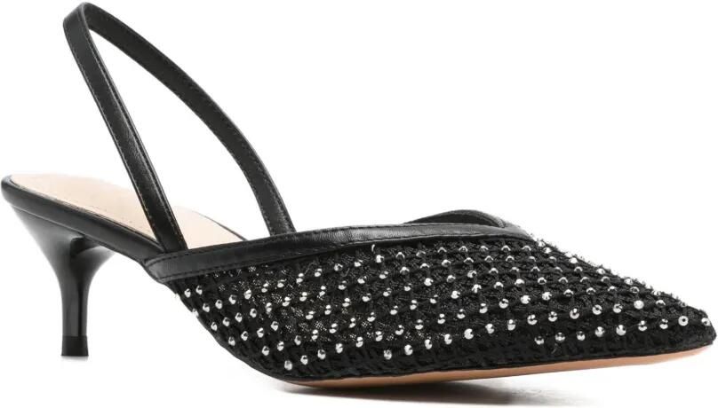 TWENTY FOURHAITCH Secret slingback pumps verfraaid met kristallen Zwart - Foto 2