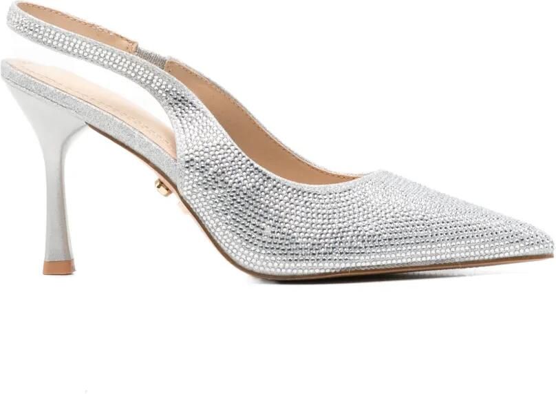 TWENTY FOURHAITCH Slingback pumps verfraaid met kristallen Zilver