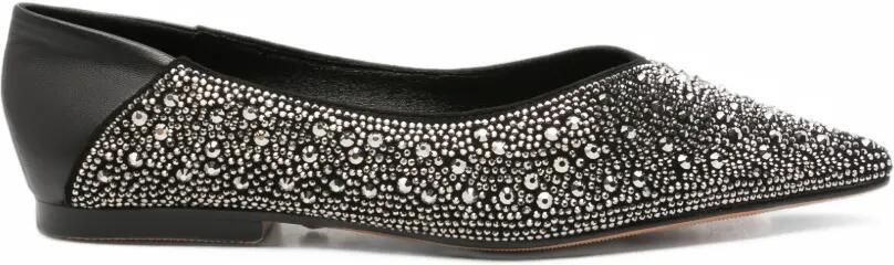 TWENTY FOURHAITCH stud-embellished pointed-toe ballet flats Zwart