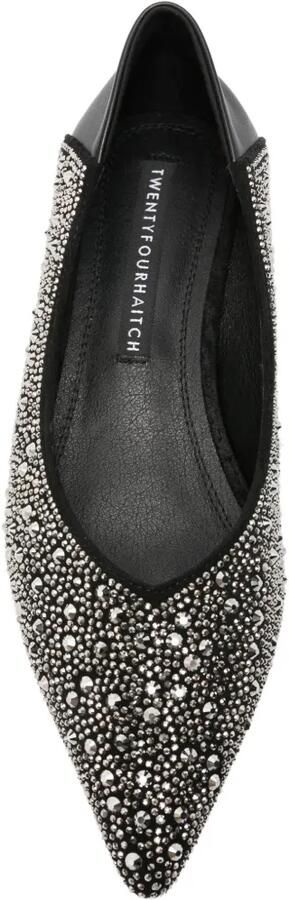 TWENTY FOURHAITCH stud-embellished pointed-toe ballet flats Zwart - Foto 4