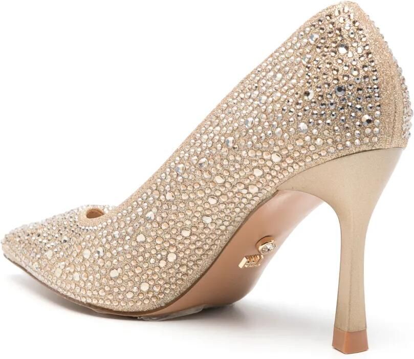 TWENTY FOURHAITCH Taylor pumps met puntige neus en kristalverfraaiing Goud - Foto 3