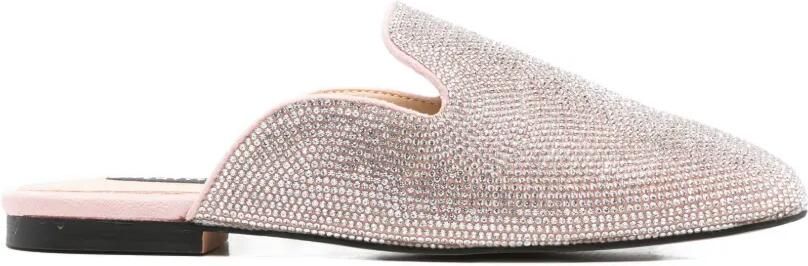 TWENTY FOURHAITCH Verfraaide platte schoenen Zilver