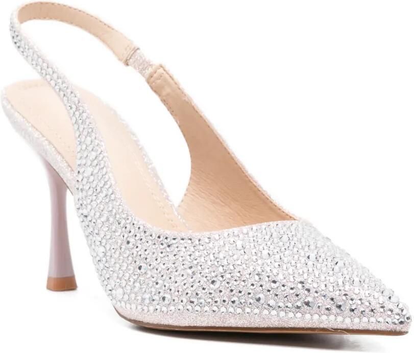 TWENTY FOURHAITCH Verfraaide slingback pumps Zilver - Foto 3