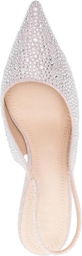 TWENTY FOURHAITCH Verfraaide slingback pumps Zilver - Foto 4
