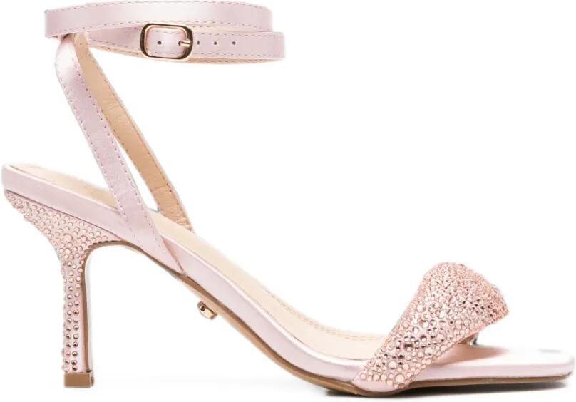 TWENTY FOURHAITCH Wikkel sandalen verfraaid met kristallen Roze - Foto 1