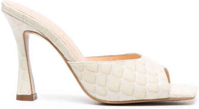 TWINSET Muiltjes met krokodillenleer-effect Beige