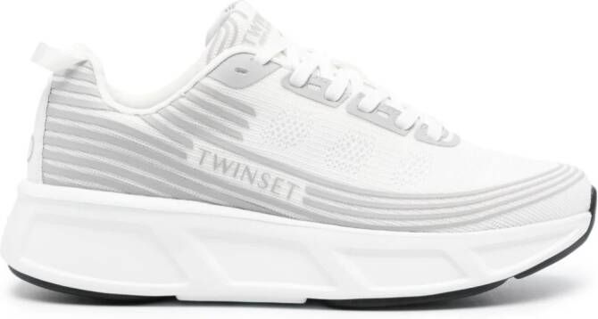 TWINSET Fessura gestreepte sneakers Wit