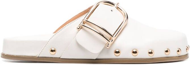 TWINSET Leren muiltjes Wit