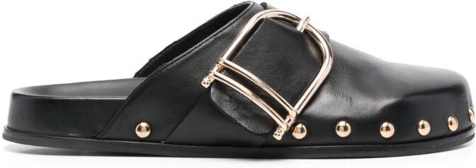 TWINSET Leren muiltjes Zwart