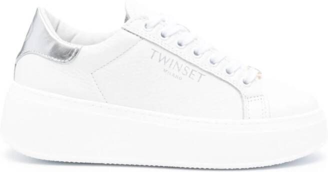 TWINSET Leren sneakers Wit