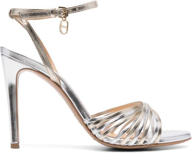 TWINSET Metallic sandalen Zilver