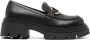 TWINSET Oval T loafers met logoplakkaat Zwart - Thumbnail 1