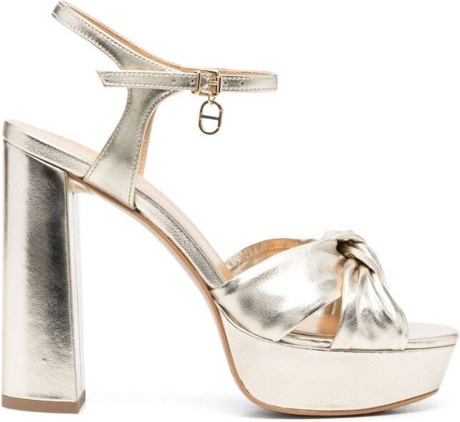 TWINSET Sandalen met kant Goud