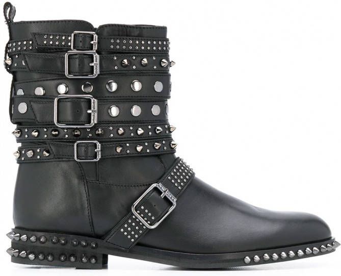 TWINSET Laarzen met gespdetail Zwart - Schoenen.nl